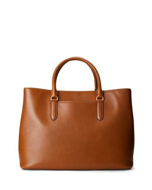 Ralph Lauren Green Leather Large Marcy Satchel