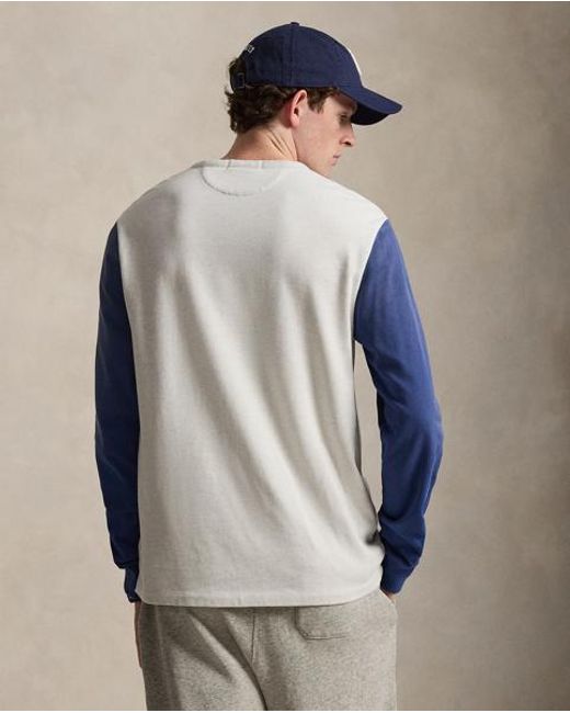 Polo Ralph Lauren Blue Polo Ralph Lauren Lauren Yankees Henley Shirt for men