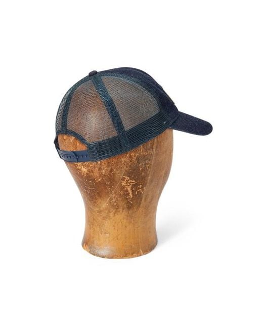 Ralph Lauren Blue Indigo Logo-patch Denim Trucker Cap for men