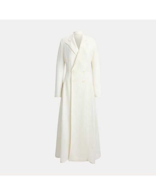 Ralph Lauren Natural Reema Silk-Blend Giro Inglese Day Dress