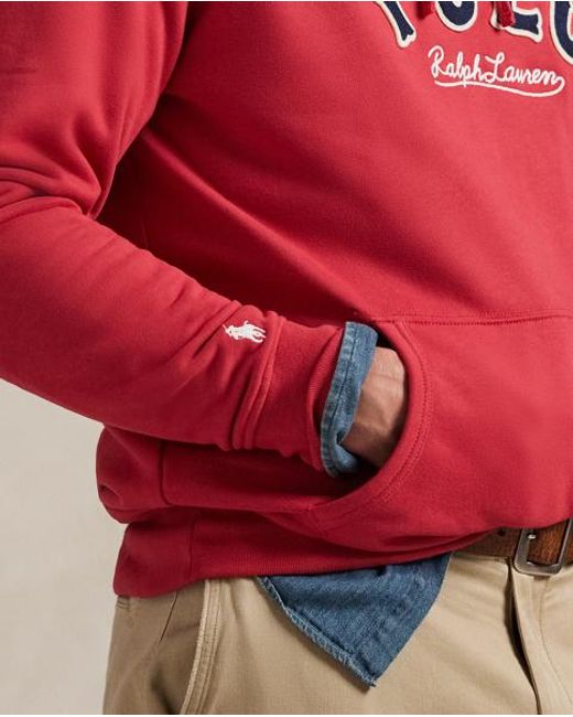 Polo Ralph Lauren Red The Rl Fleece Western-Logo Hoodie for men