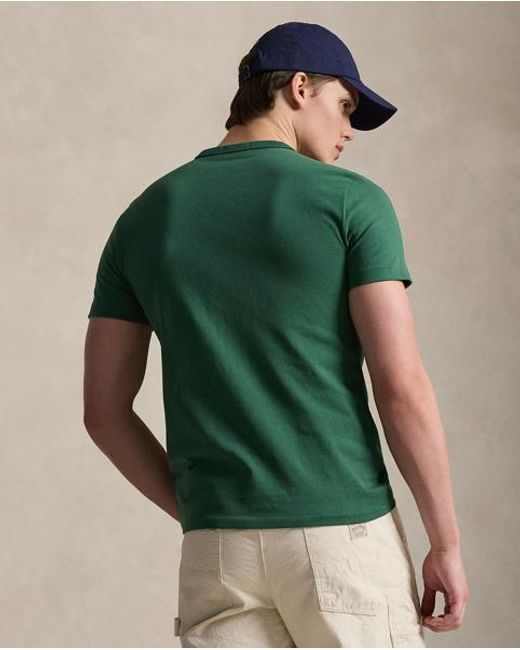 Polo Ralph Lauren Green Custom Slim Fit Western Logo T-Shirt for men