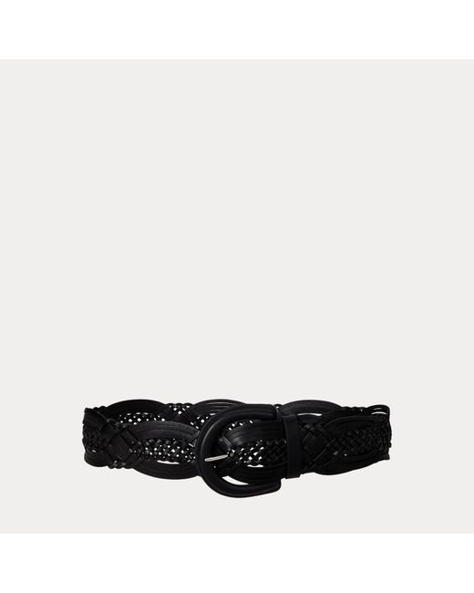 Ralph Lauren Black Ralph Lauren Braided Leather Belt