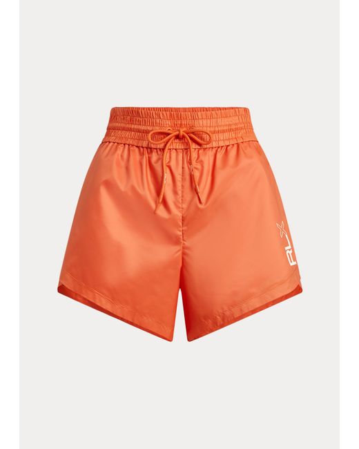RLX Ralph Lauren Orange Ripstop-Shorts mit Tunnelzug