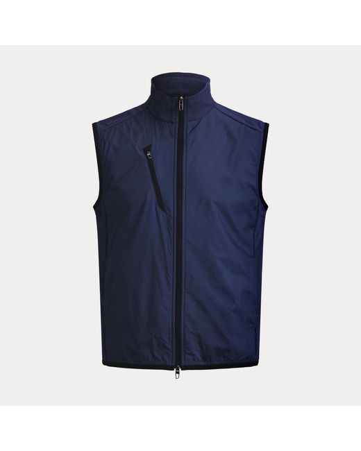 Ralph Lauren Blue Hybrid Full-Zip Gilet for men