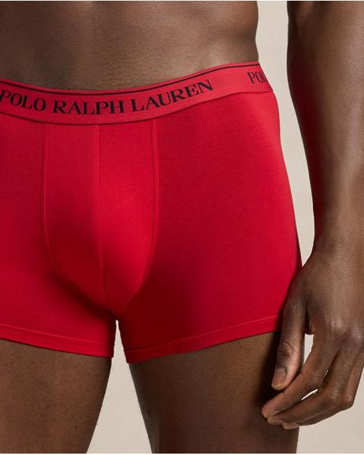 Polo Ralph Lauren Blue Stretch Cotton Boxer Shorts 3-Pack for men