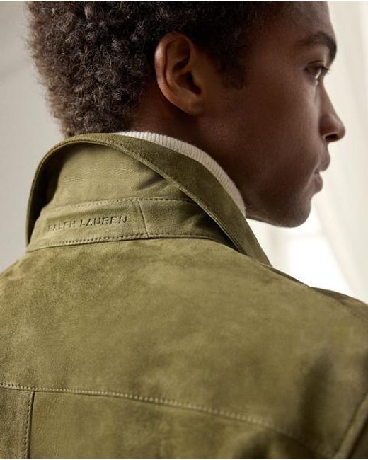 Ralph Lauren Calloway Suède Overhemdjack in het Green voor heren