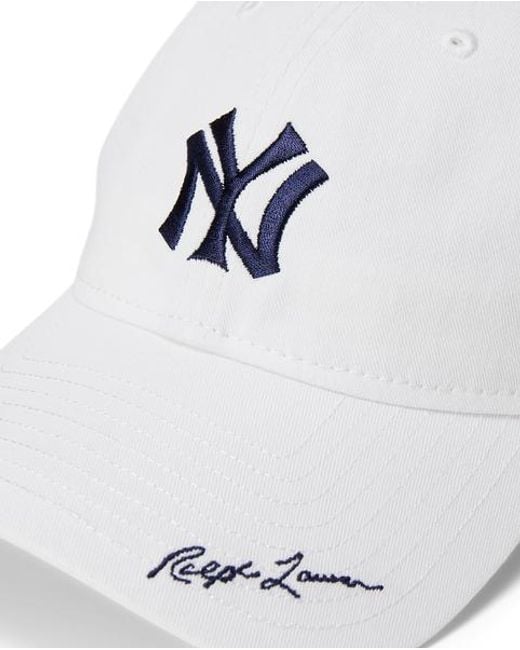 Polo Ralph Lauren White Polo Ralph Lauren Lauren Yankees Twill Cap for men