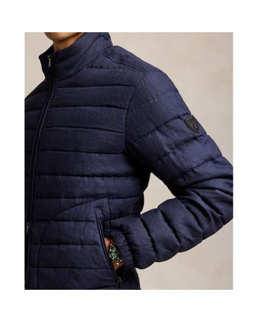 Polo Ralph Lauren Blue The Stewart Linen Down Jacket for men