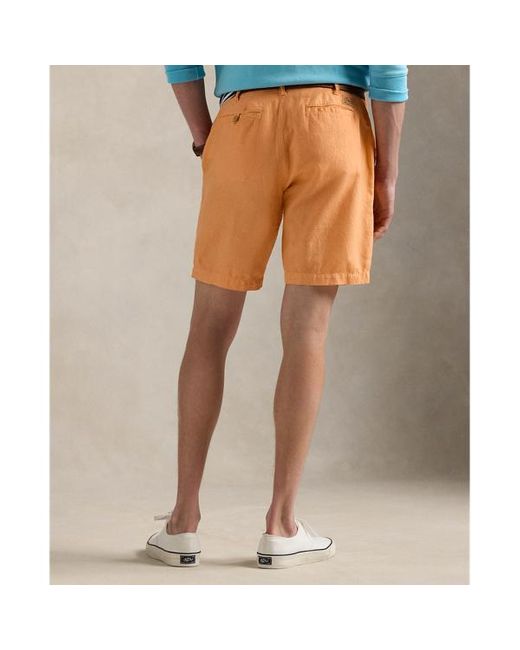 Short in lino e cotone Classic-Fit di Polo Ralph Lauren in Blue da Uomo