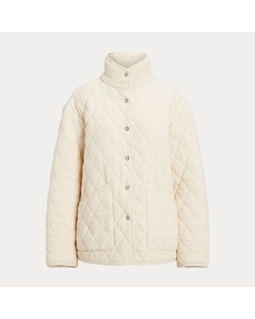 Polo Ralph Lauren White Quilted Cotton Barn Jacket
