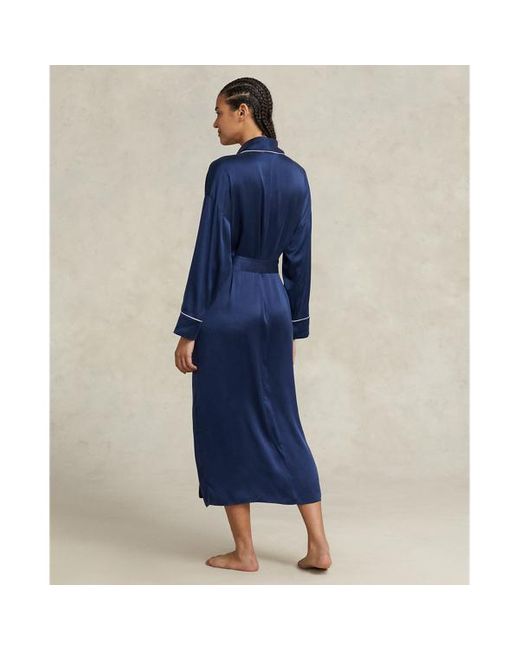 Polo Ralph Lauren Stretch Zijden Badjas in het Blue