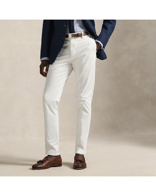Polo Ralph Lauren White Jarrett Slim Fit Sateen Trouser for men
