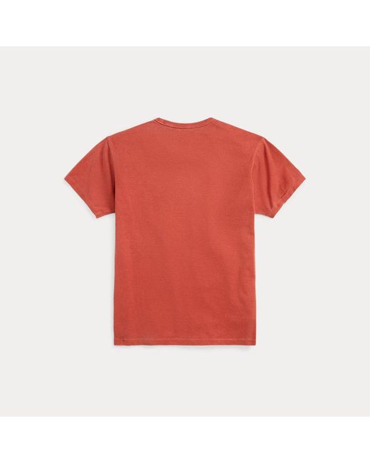 RRL Jersey T-shirt Met Ronde Hals En Graphic in het Red voor heren