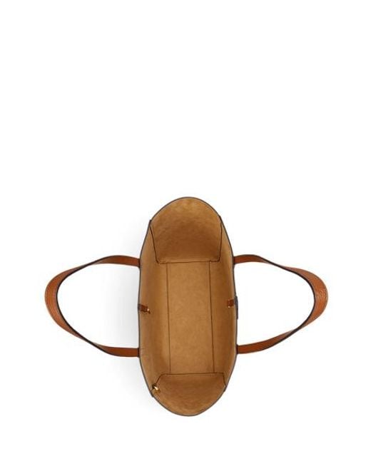 Grand Cabas Cameryn En Cuir Grainé Ralph Lauren en coloris Brown