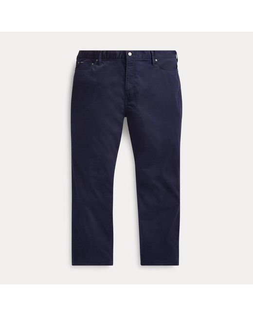 Taglie Plus - Pantaloni in rasatello Classic-Fit di Ralph Lauren in Blue da Uomo