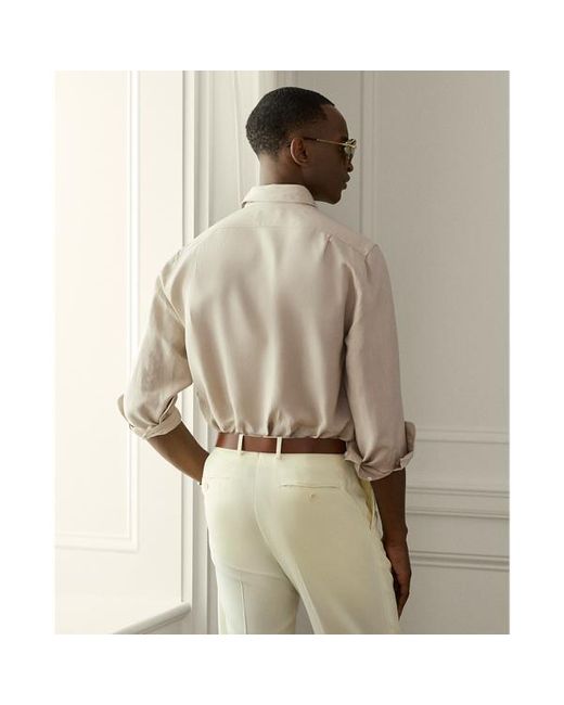 Camicia in seta e lino di Ralph Lauren in White da Uomo
