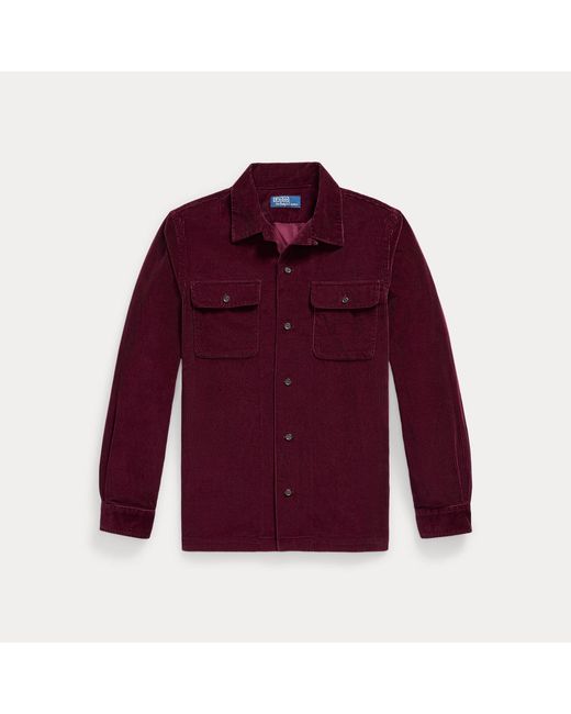 Polo Ralph Lauren Purple Classic Fit Corduroy Camp Shirt for men