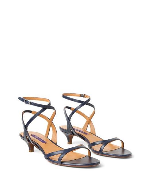 Ralph Lauren White Clarke 35 Mm Calfskin Sandal