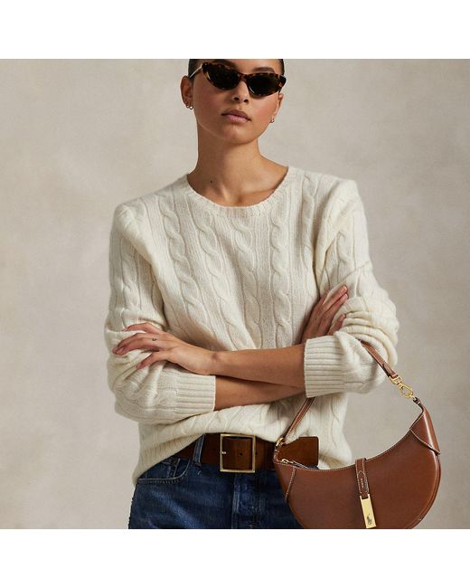 Polo Ralph Lauren Natural Polo Id Calfskin Mini Shoulder Bag