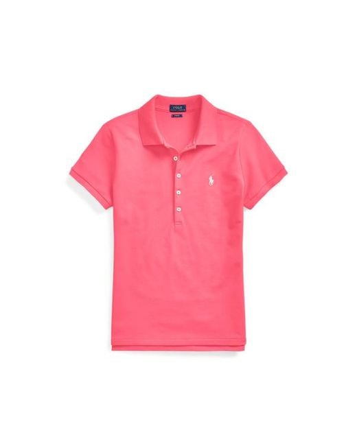 Ralph Lauren Pink Slim Fit Stretch Polo Shirt