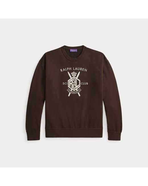 Ralph Lauren Brown Crest Cotton-Cashmere Sweatshirt for men