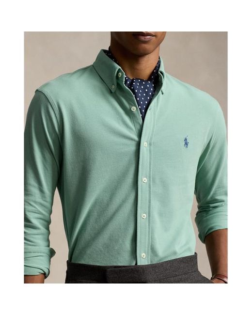 Polo Ralph Lauren Green Featherweight Mesh Shirt for men
