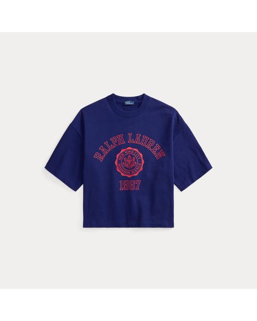Polo Ralph Lauren Blue Crest Cotton Jersey T-Shirt
