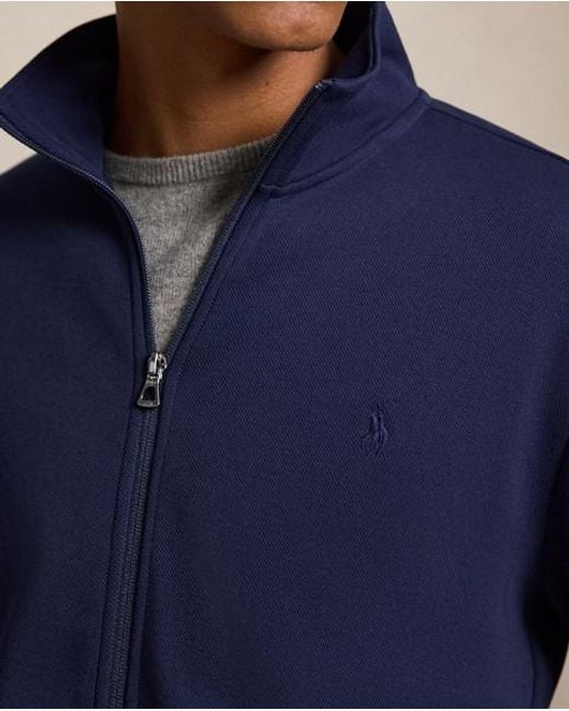 Polo Ralph Lauren Blue Double-Knit Track Jacket for men