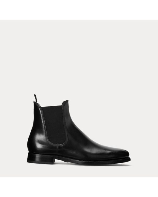 Ralph Lauren Black Penfield Calfskin Chelsea Boot for men