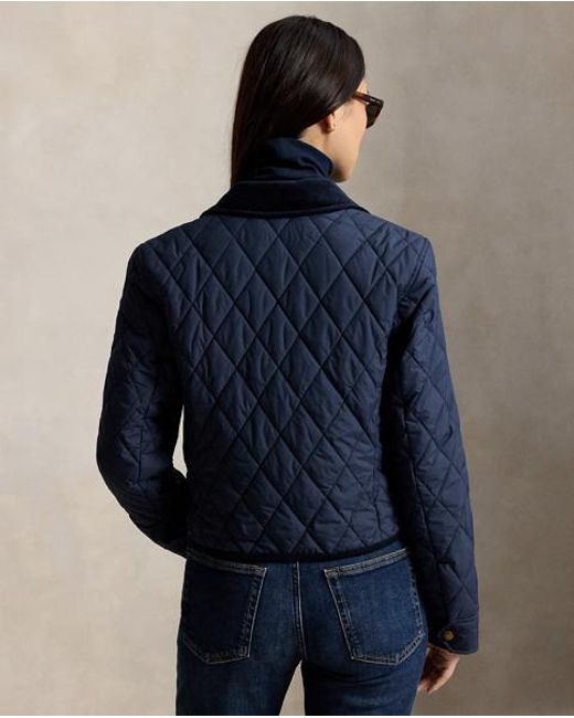 Polo Ralph Lauren Blue Double-Breasted Quilted Jacket
