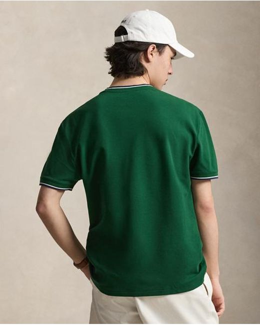Polo Ralph Lauren Green Classic Fit Stretch Mesh T-Shirt for men