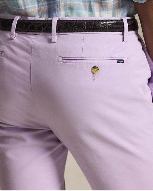 Polo Ralph Lauren Purple Greenwich Stretch Slim Fit Chino Trouser for men