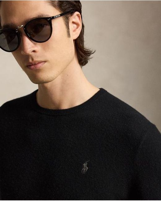 Polo Ralph Lauren Black Wool Crewneck Jumper for men