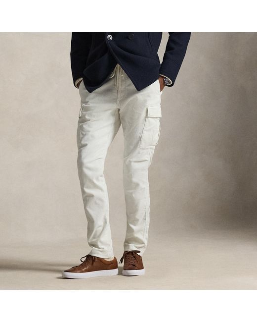 Polo Ralph Lauren Black Slim Fit Stretch Corduroy Cargo Trouser for men