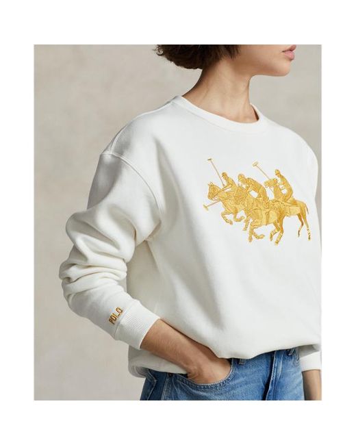 Polo Ralph Lauren Lunar New Year Triple-pony Sweatshirt in het Gray