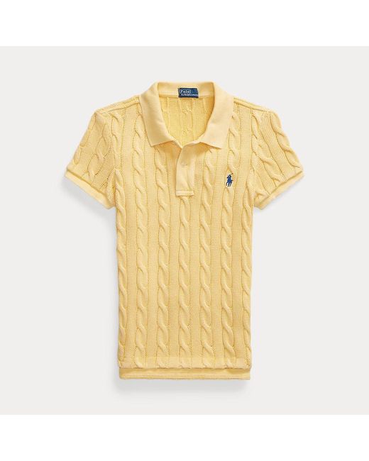 Polo Ralph Lauren Kabelgebreid Polo-shirt in het Metallic