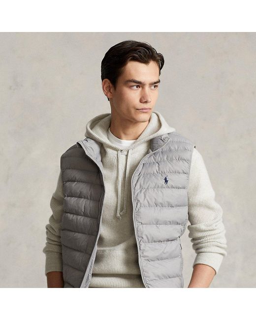 Polo Ralph Lauren Gray The Colden Packable Water-Repellent Gilet for men