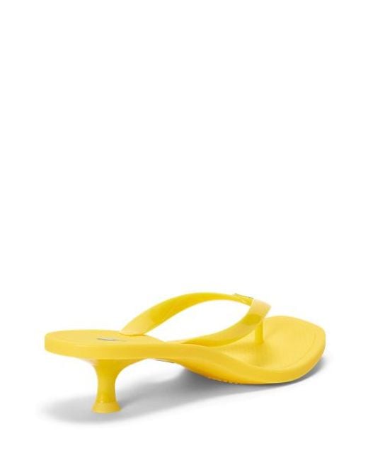Polo Ralph Lauren Yellow Polo Play Kitten Heel Thong Sandal