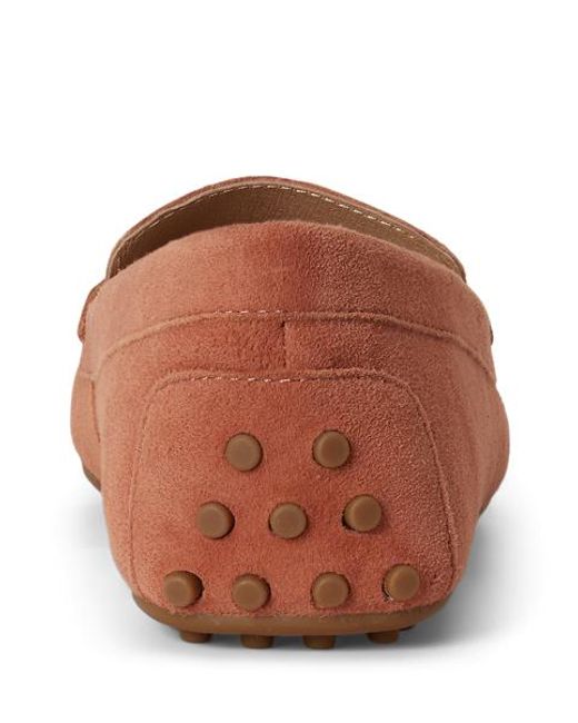 Ralph Lauren Brown Barnsbury Suede Loafer