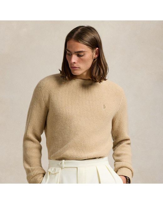 Ralph lauren waffle knit sweater deals