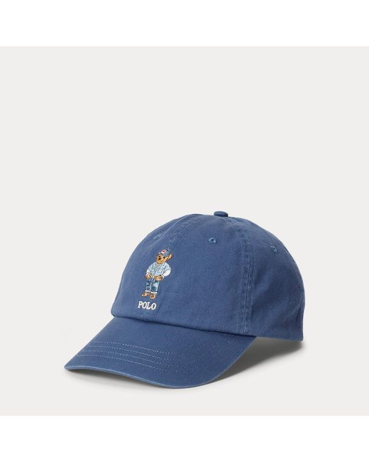 Polo Ralph Lauren Blue Polo Bear Cotton Twill Ball Cap