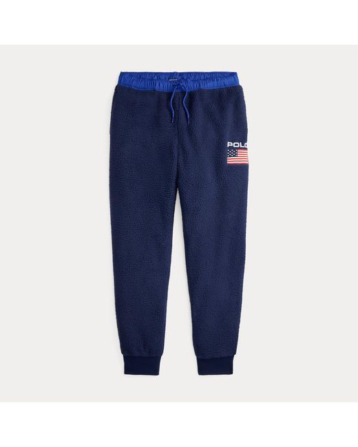 Polo Ralph Lauren Blue Flag Fleece Tracksuit Bottoms for men