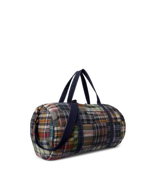 Polo Ralph Lauren Brown Patchwork Madras Duffel for men
