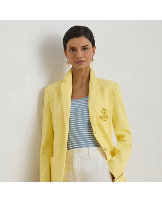 Ralph Lauren Yellow Bullion Jacquard Blazer