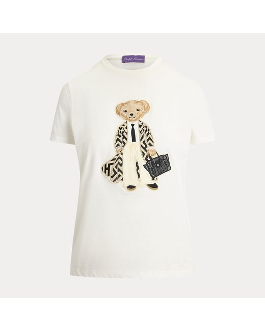 Ralph Lauren Natural Spring Polo Bear Cotton T-Shirt