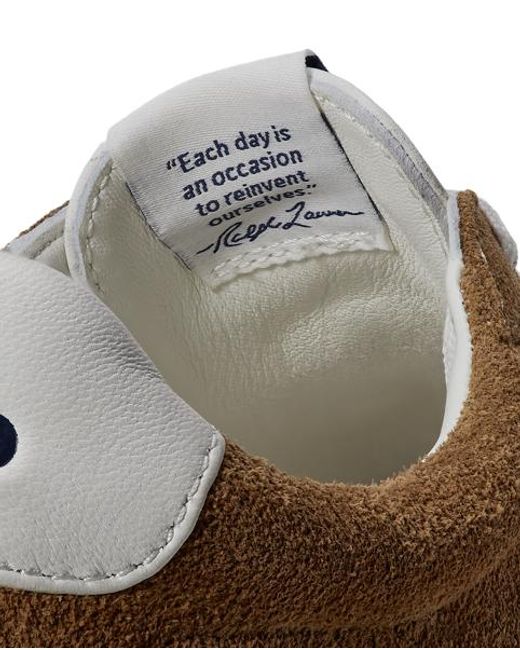 Polo Ralph Lauren Brown Suede Treaded Low-Top Trainer