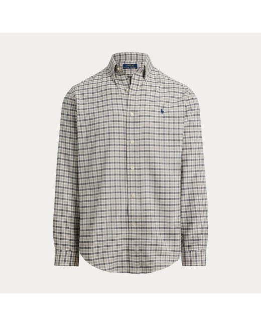 Chemise Écossaise Custom Fit En Sergé Polo Ralph Lauren pour homme en coloris Gray