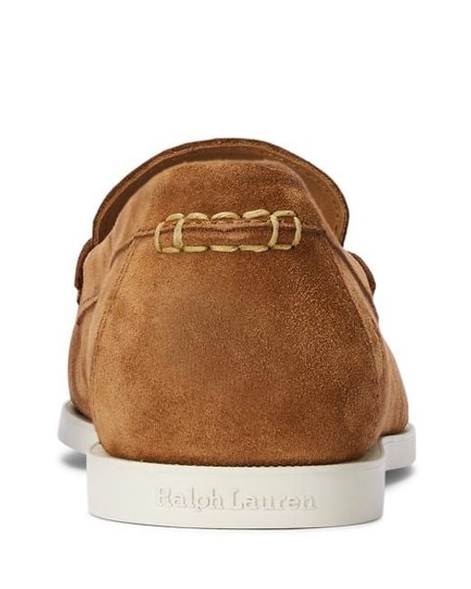Polo Ralph Lauren Brown Merton Suede Penny Loafer for men