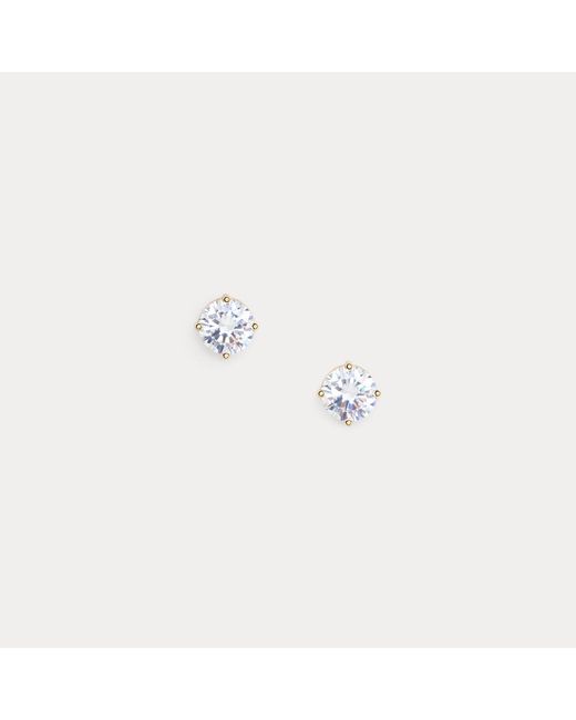 Ralph Lauren Metallic Plated Cubic Zirconia Studs
